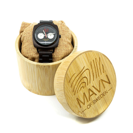 Miljövänliga retro träklocka, herrklocka, träklocka, klocka herr, retro, hållbar, trä, kvartsurverk, lättviktig, present