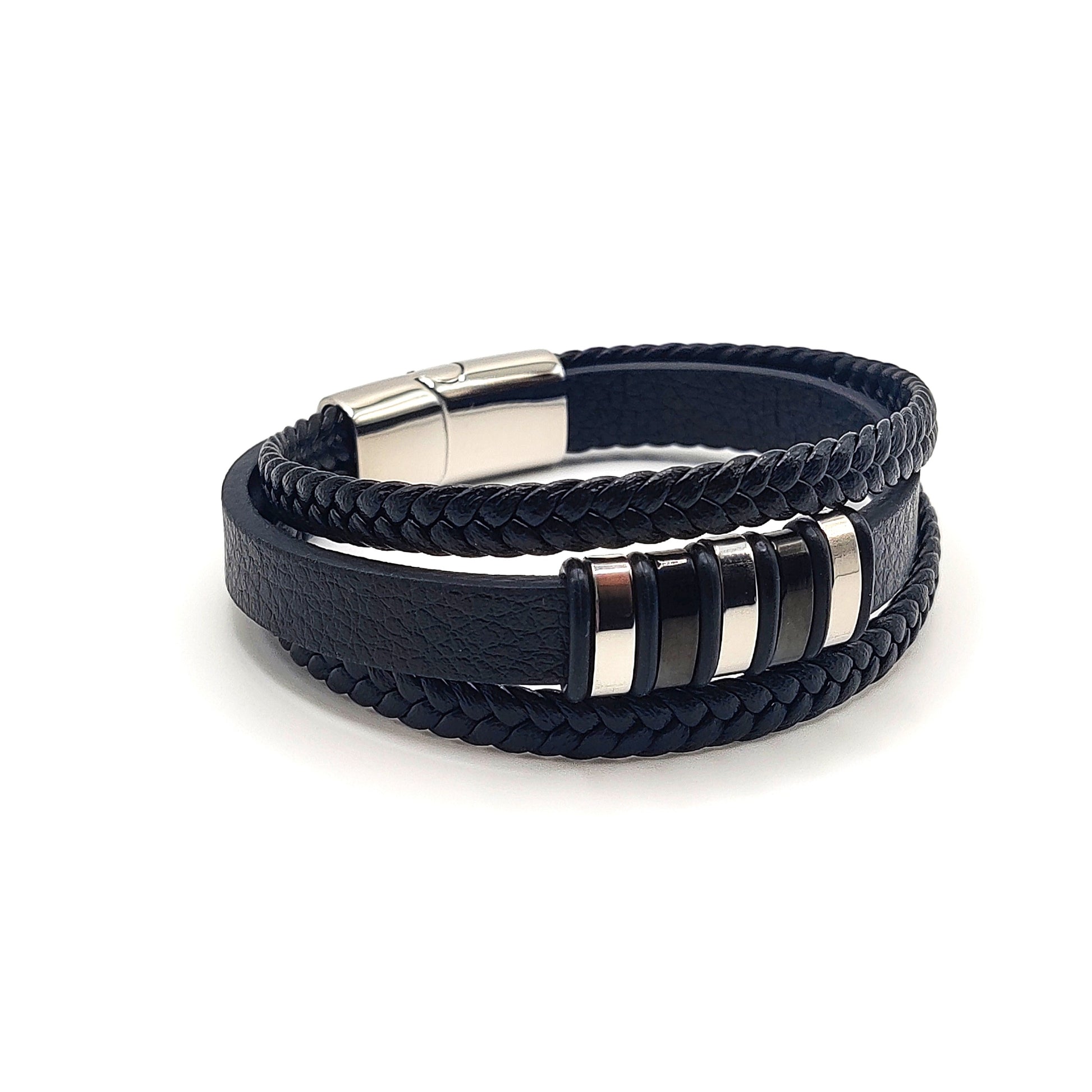 Svart läderarmband herr Skepparp - MAVN Of Sweden, armband, herr, läderarmband, stilrent, mode, accessoar