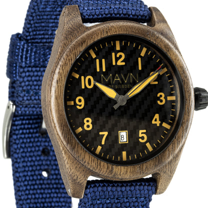 MAVN Of Sweden, herr klocka, träklocka, klocka herr, stilmedveten man, datumvisning, armbandsur, armbandsklocka,  födelsedagspresent, Personlig julklapp till honom, Unik julklapp man
