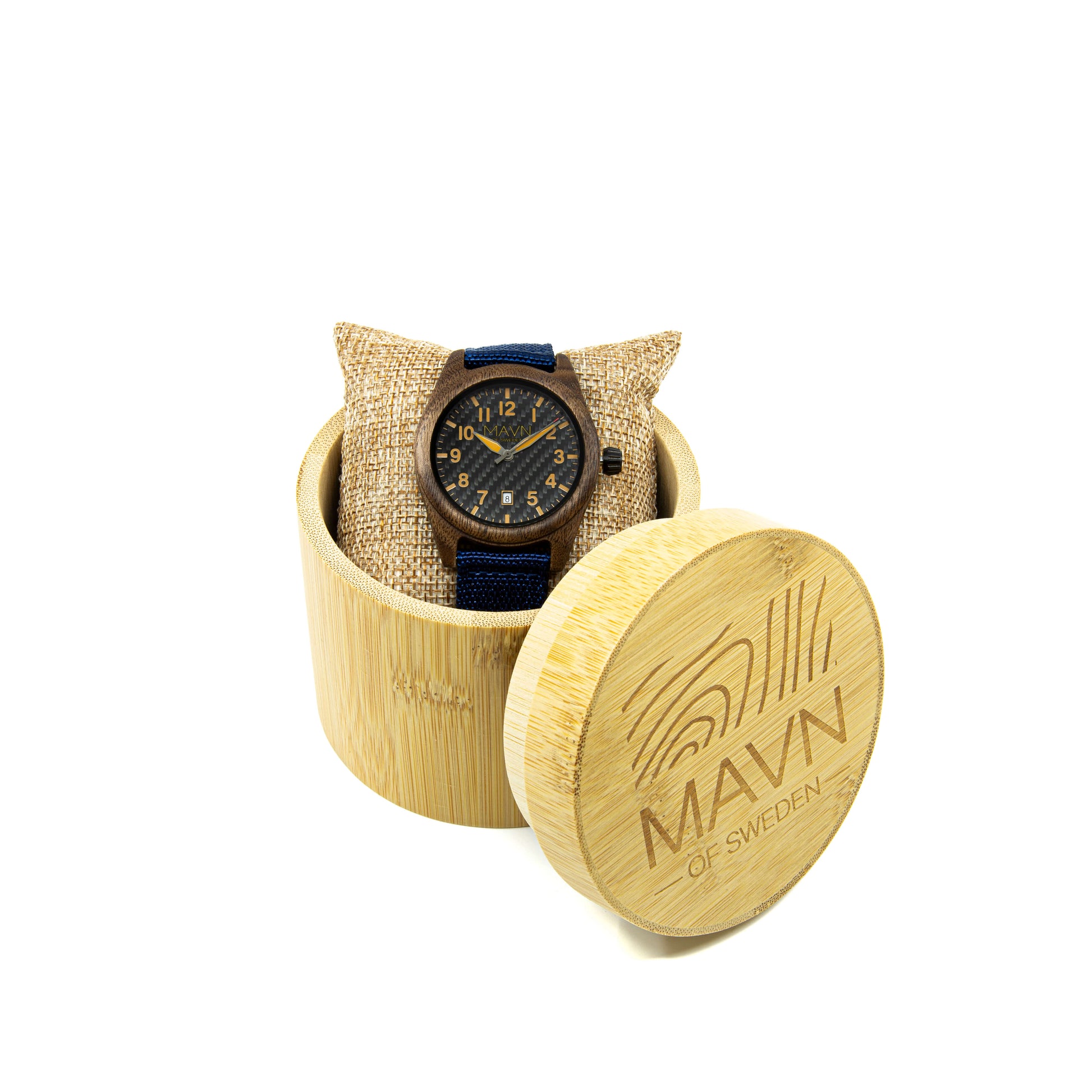 MAVN Of Sweden, herr klocka, träklocka, klocka herr, Lunor deep, stilmedveten man, datumvisning, armbandsur, armbandsklocka,  present för honom, Personlig julklapp till honom, Unik julklapp man