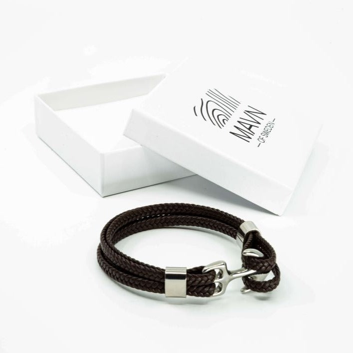 Armband herr läder Vik i presentbox  MAVN Of Sweden, Student present, present för män, läderarmband, herr, accessoarer, mode, läder, presentbox, fri frakt, snabb leverans